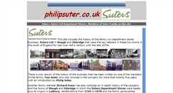 Desktop Screenshot of philipsuter.co.uk